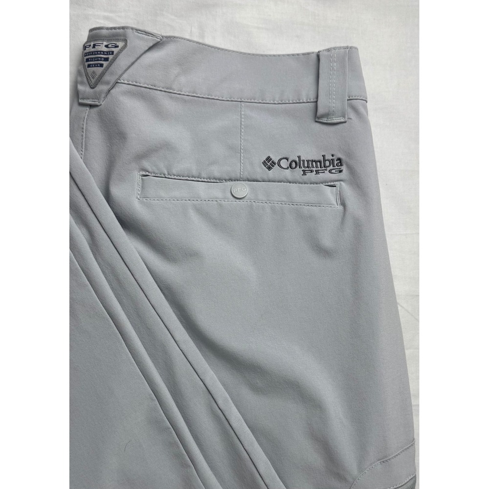 Columbia PFG Men's Gray Water Repellent Outdoor Cargo Pants Size 34x32 fishing - Picture 2 of 16